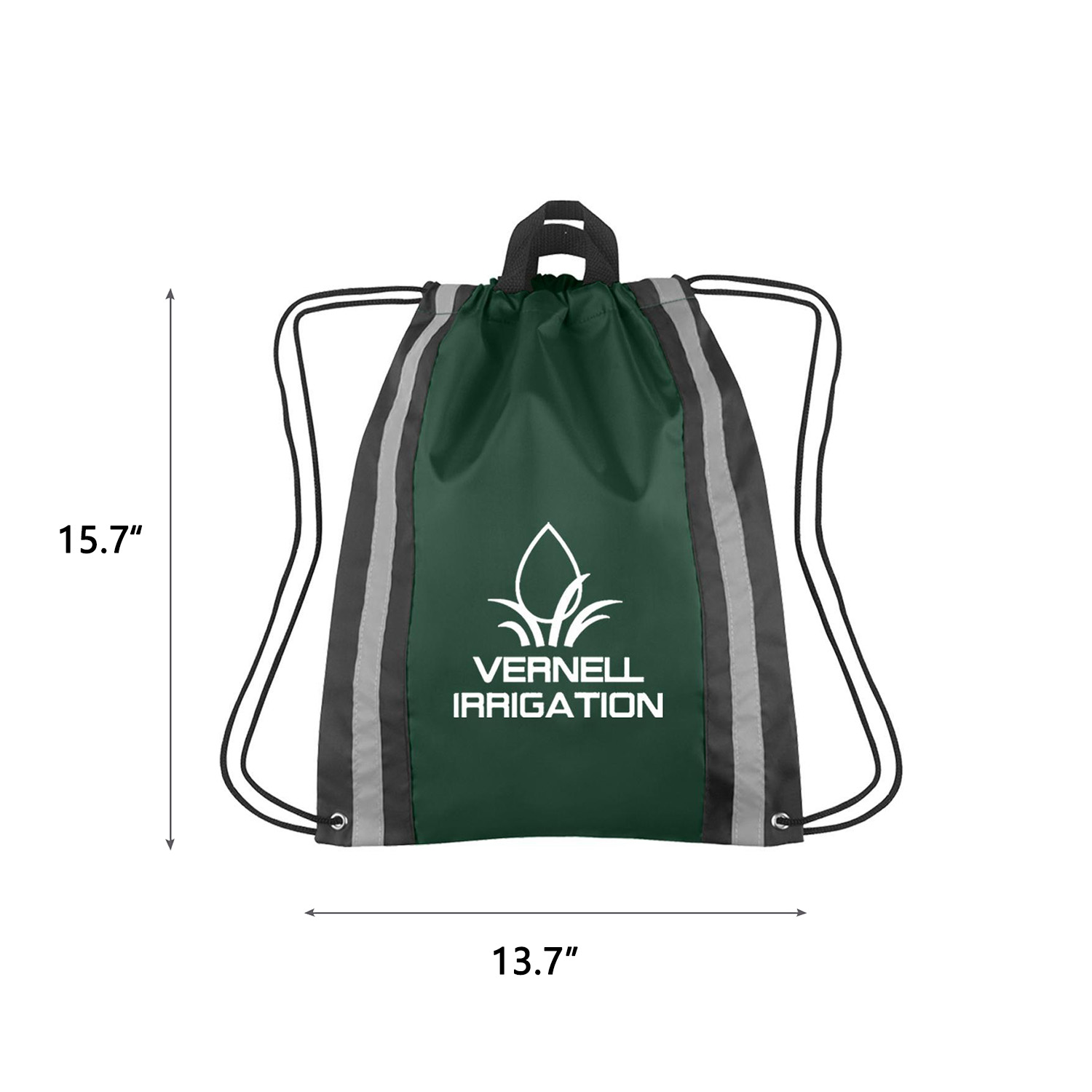 Custom Small Nylon Reflective Sports Drawstring Backpack 5