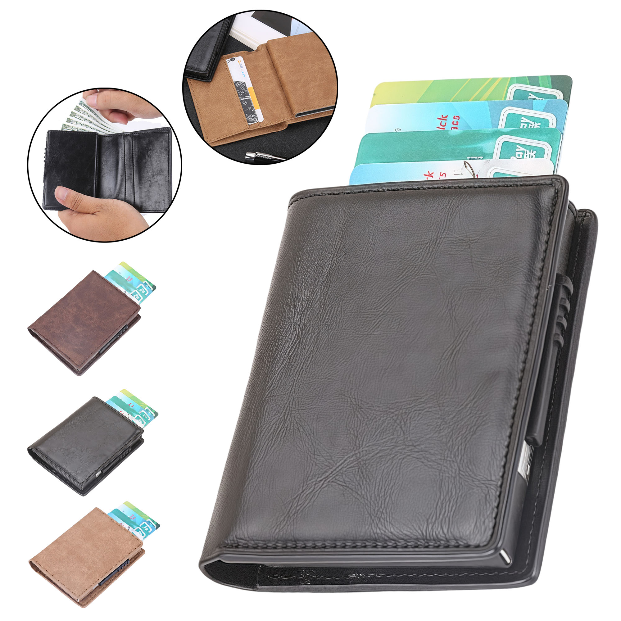 RFID Blocking Aluminum Card Holder Wallet - Slim Foldable Design 2