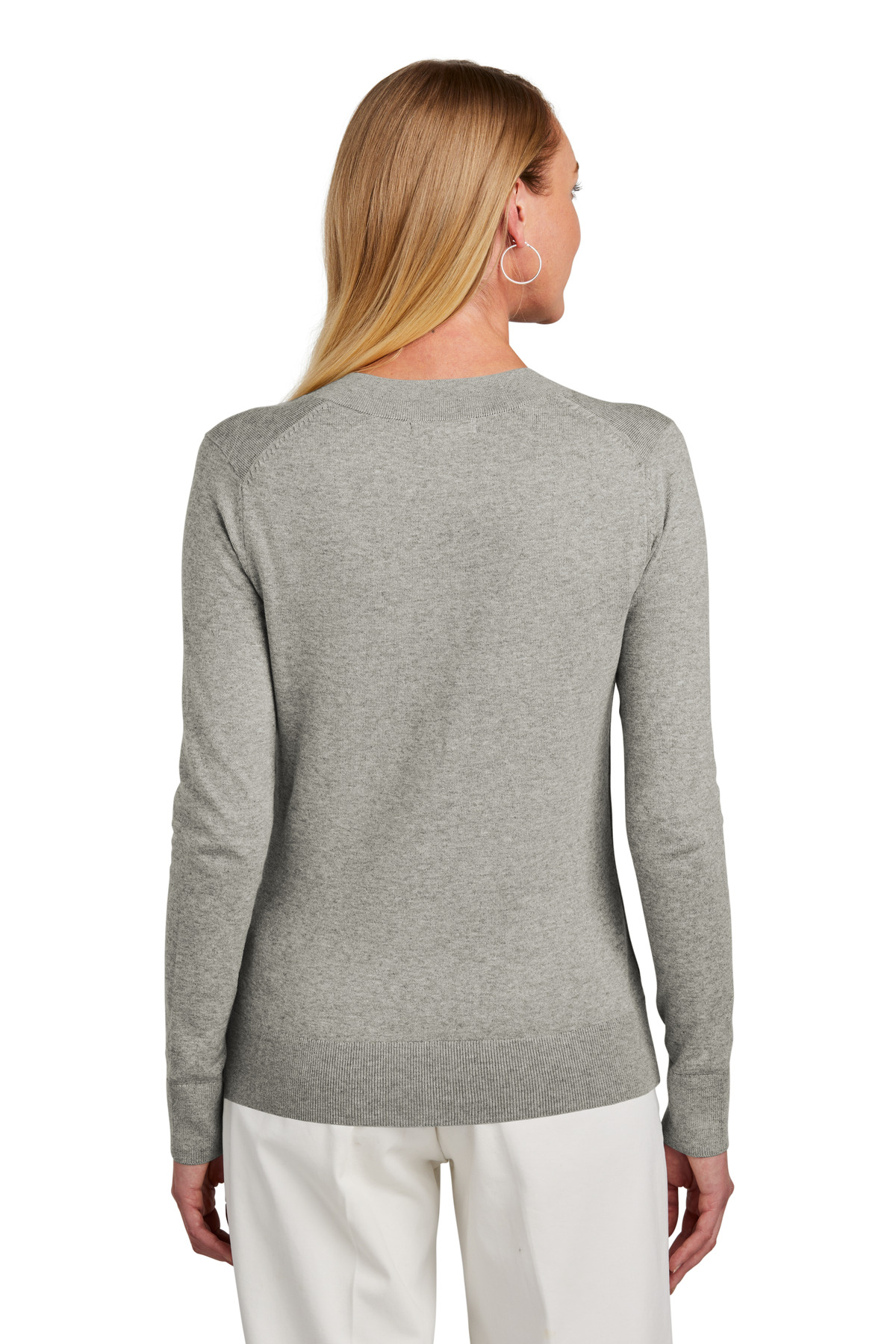 Brooks Brothers Women's Cotton Stretch V-Neck Sweater BB18401 17