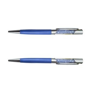 Plated Metal Color Pen With Crystal 29