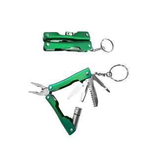 Compact Multi Tool Pliers Kit Stainless Steel With Flashlight Keychain 17