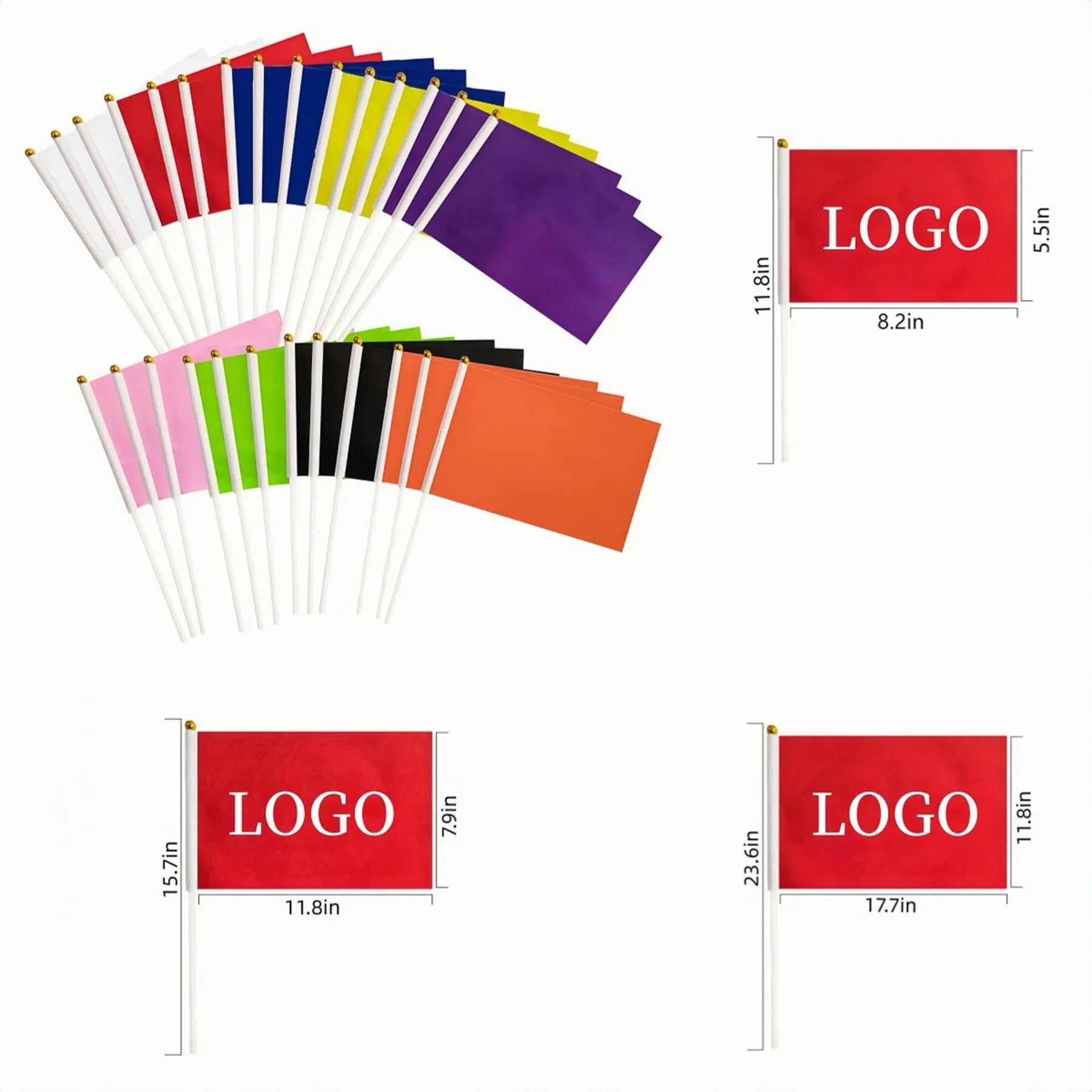 Custom Handheld Flag-Full Color