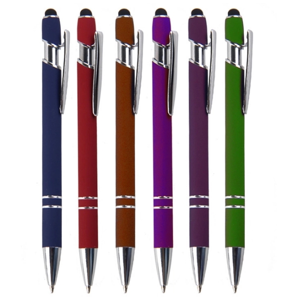 Promotional Ellipse Softy Pen with Stylus 7