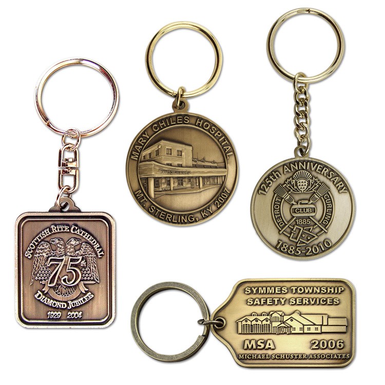 Custom Keytag Die Struck Brass (1-3/4") 5
