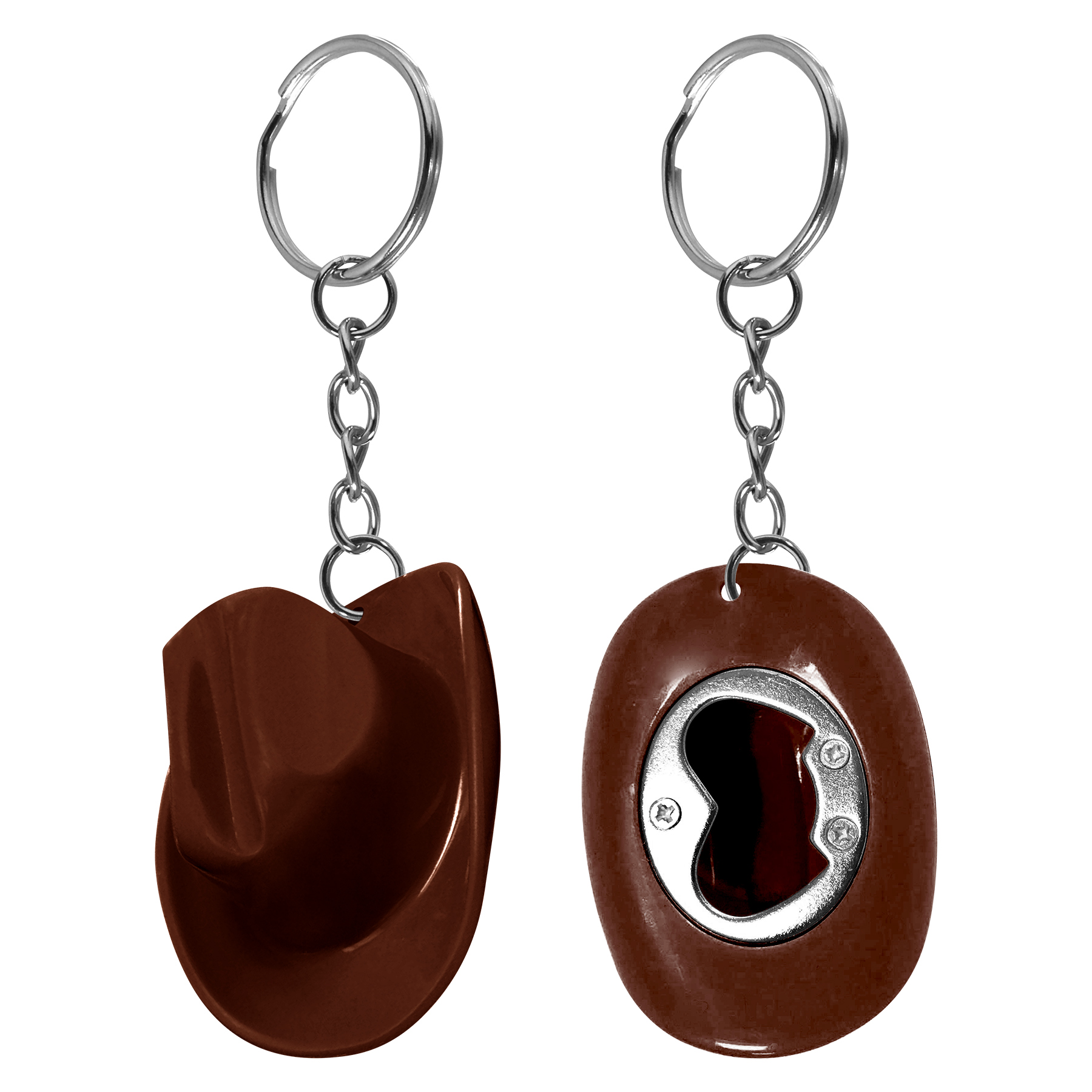 ABS Cowboy Hat Bottle Opener Keychain 14