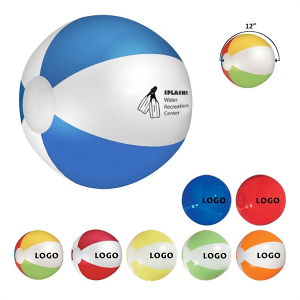 MOQ 50  PVC 12" Inflatable Beach Ball 2