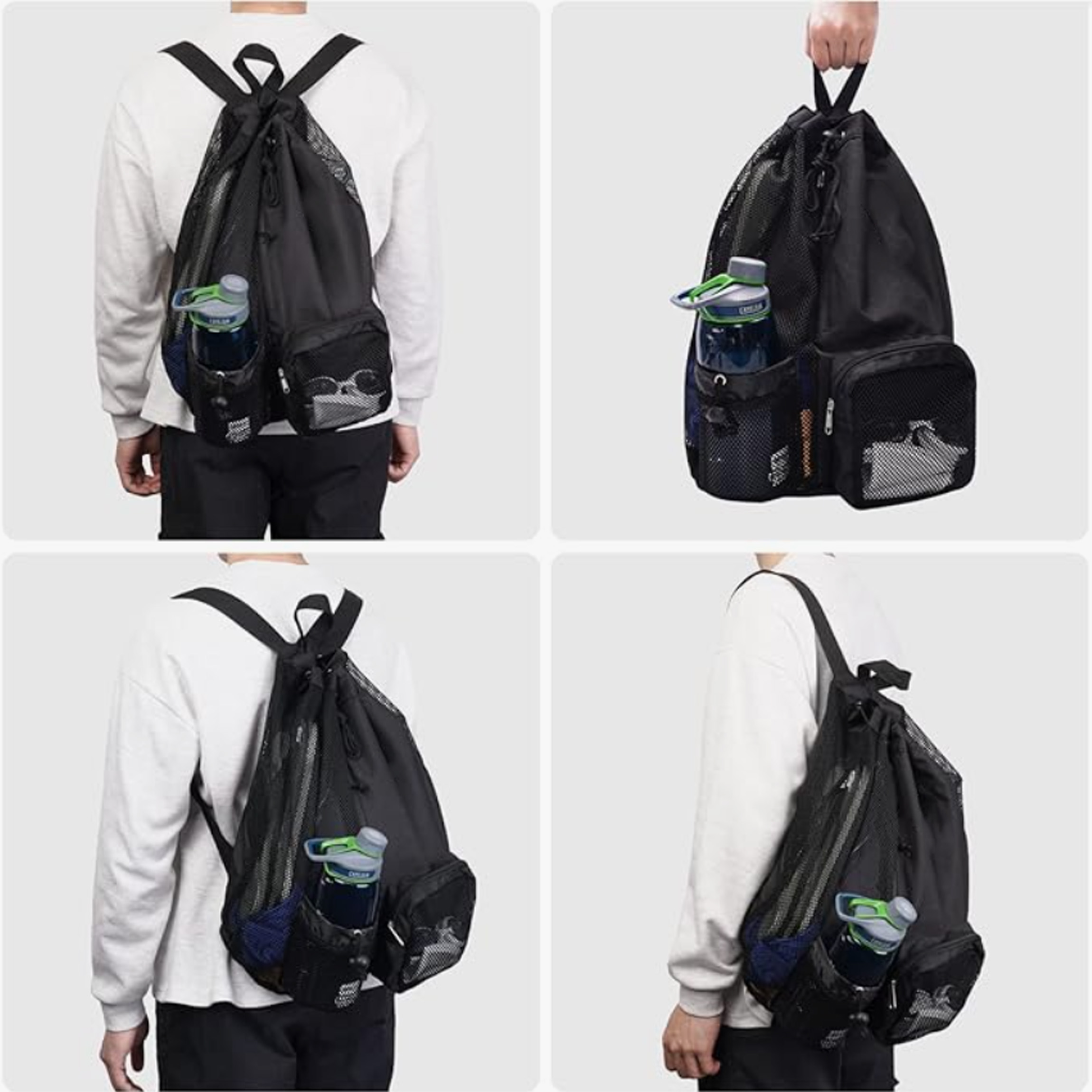 Mesh Beach Backpack with Wet Bag 2