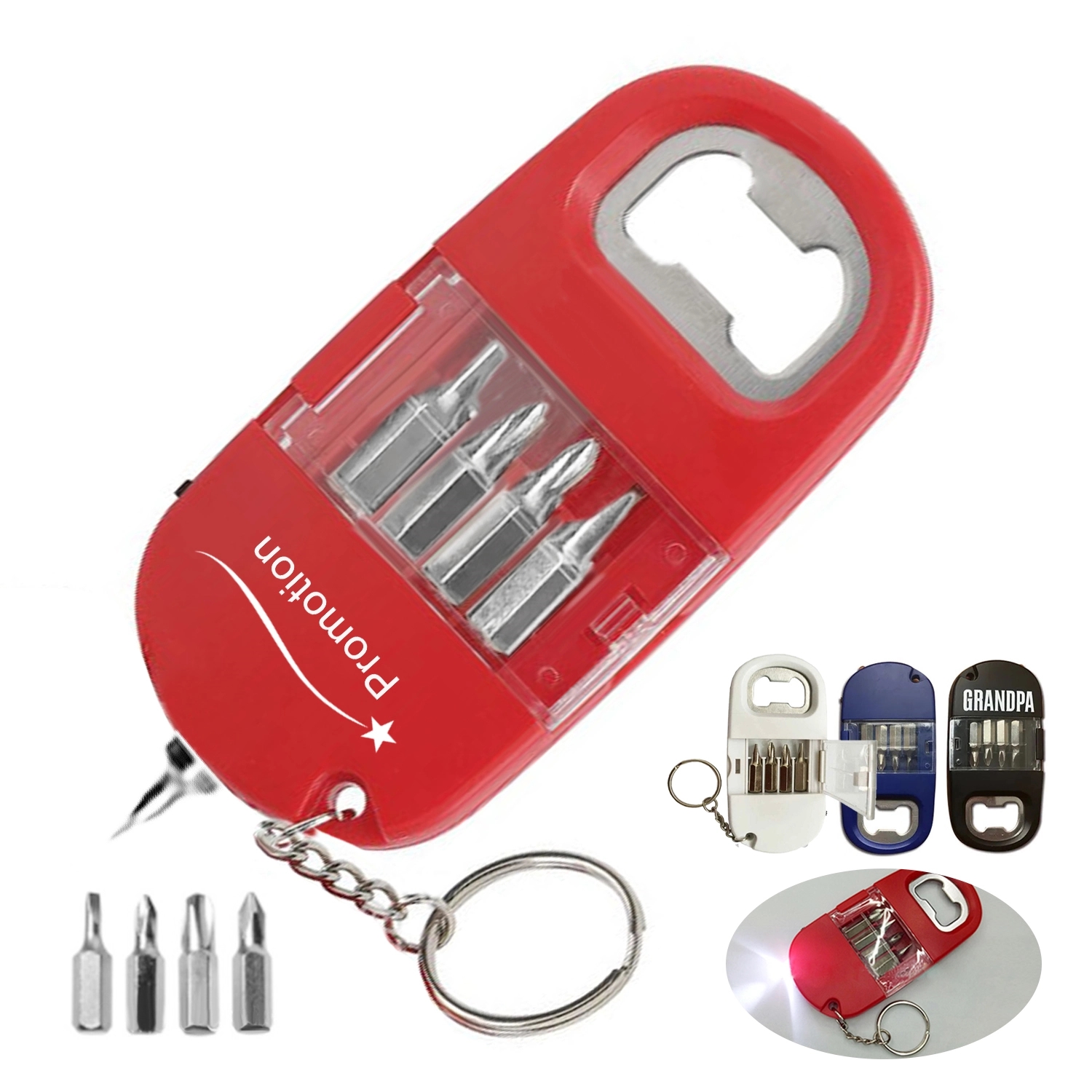 Mini Tool Kit With Bottle Opener Keychain 2