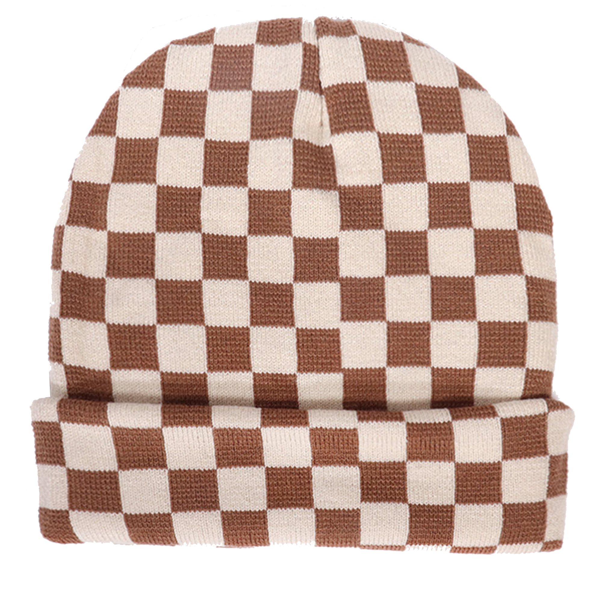 Checkered Pattern Knit Hat for Winter 4