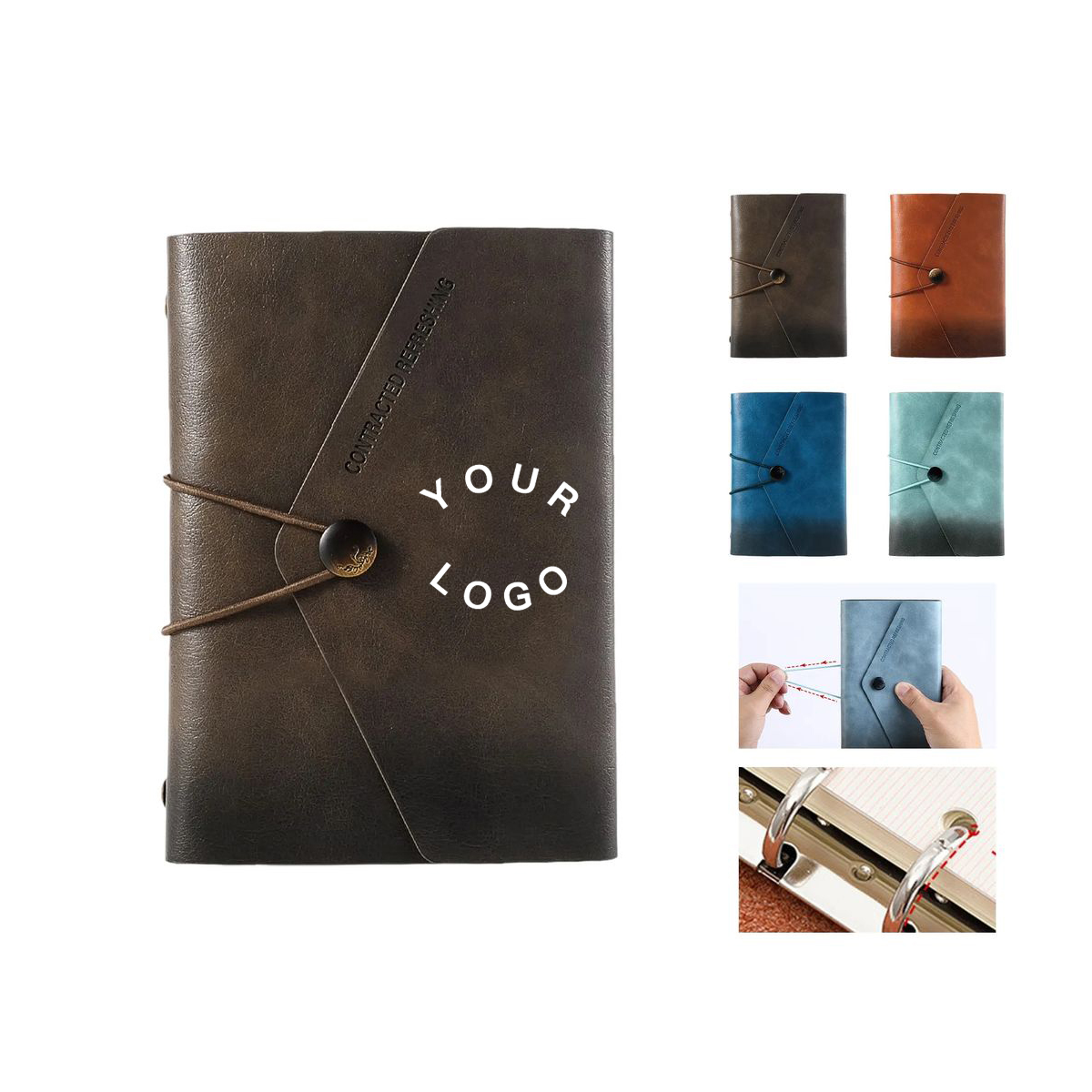 Durable PU Leather Notebook with Gradient Color Design 4