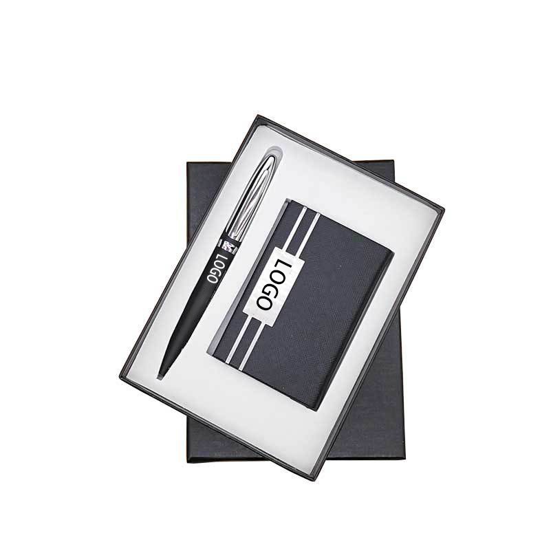 2-Piece Office Gift Set Metal Ball Pen and Card Case 4