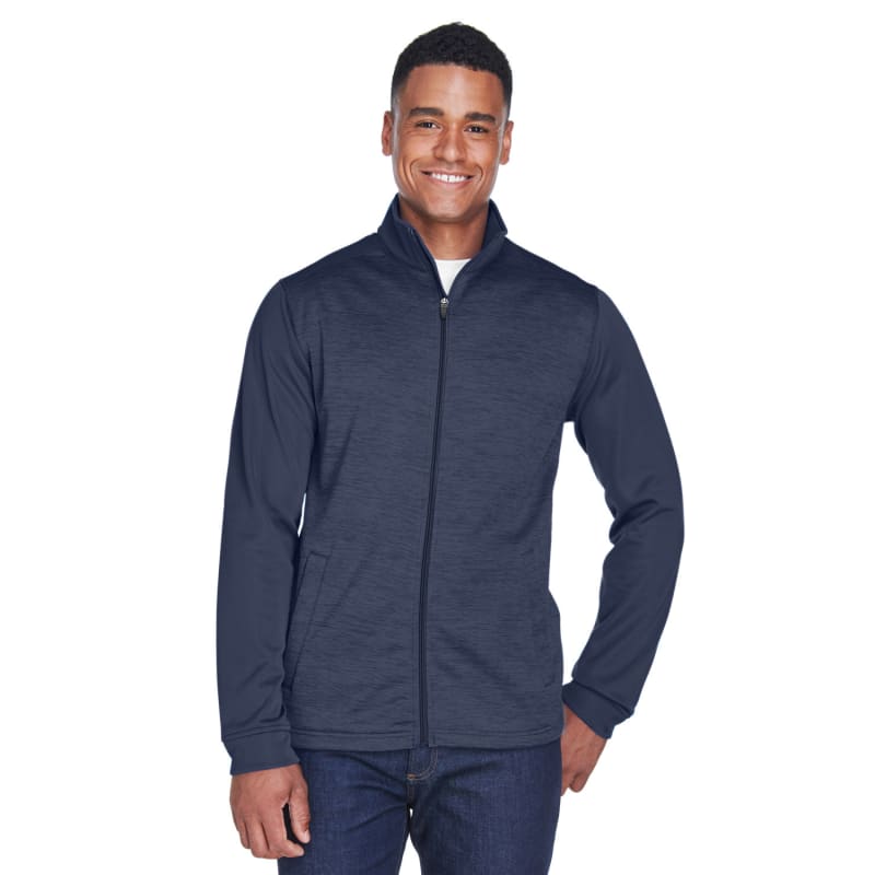 Devon & Jones Men's Newbury Colorblock Mélange Fleece Full-Zip 11