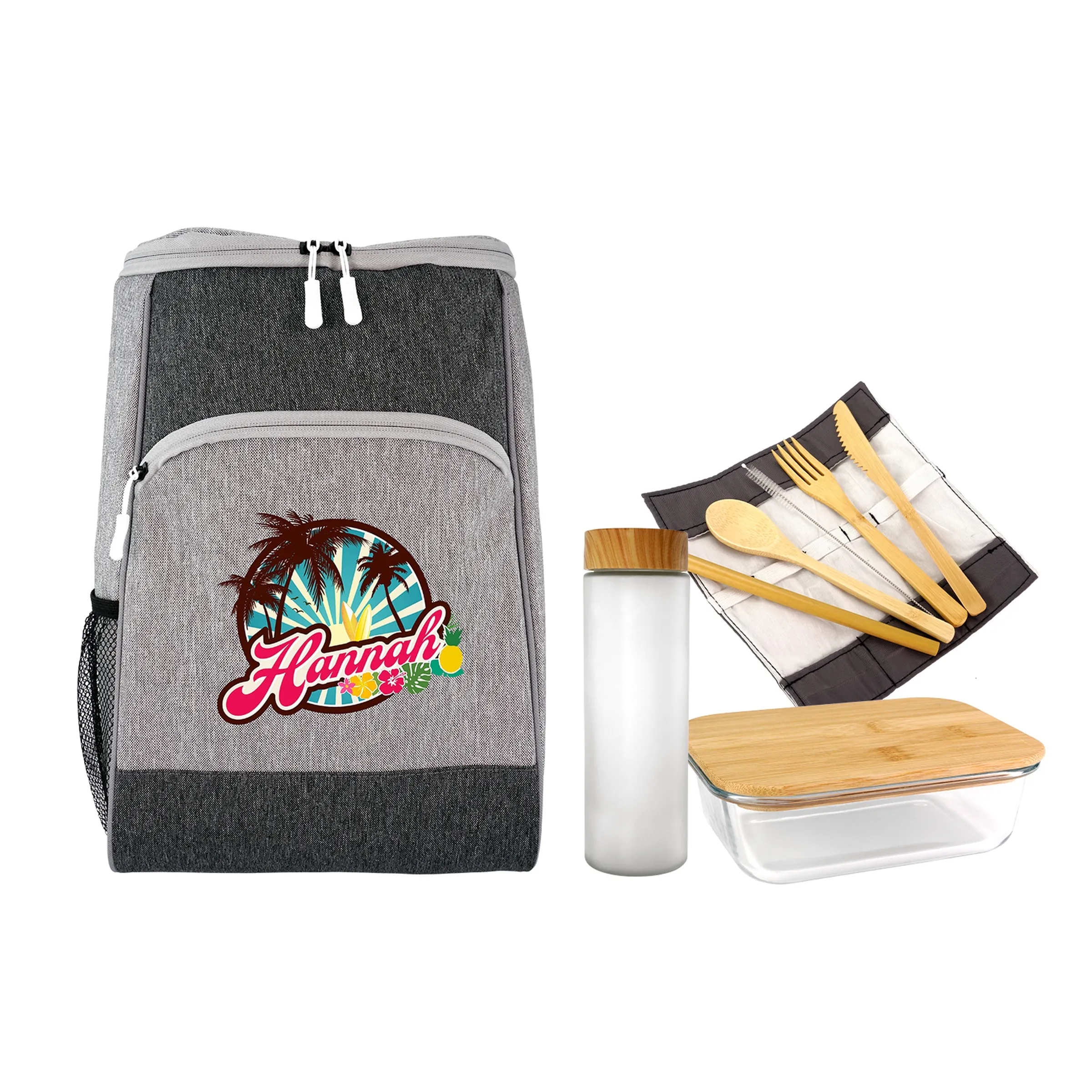 BAY COOLER BACKPACK GLASS LUNCH SET 8