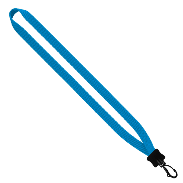 1/2" Smooth Nylon Lanyard with Plastic Clamshell & Swivel Snap Hook 1