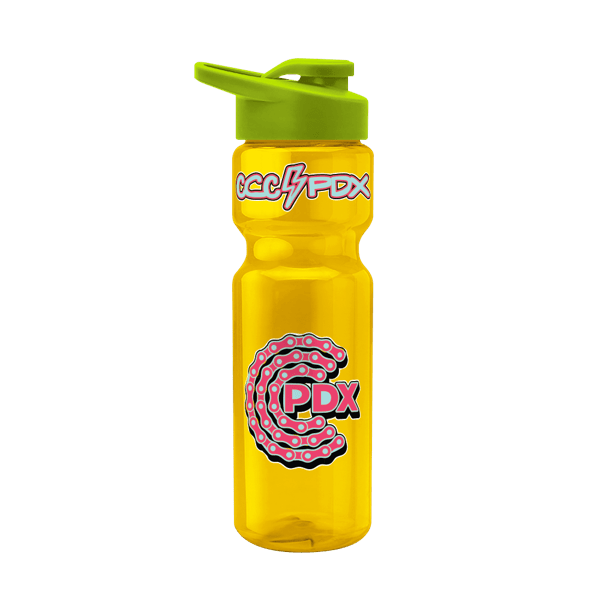 Blazer 28oz Transparent Bike Bottle w/Drink-thru Lid 2586