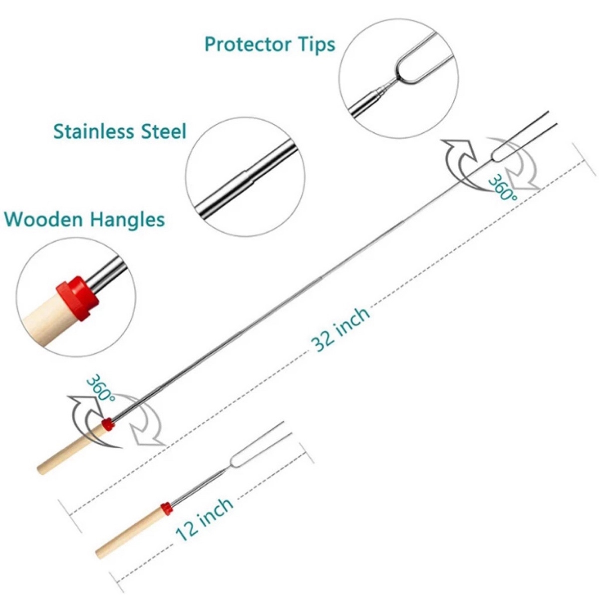 Extendable Roasting Fork 2