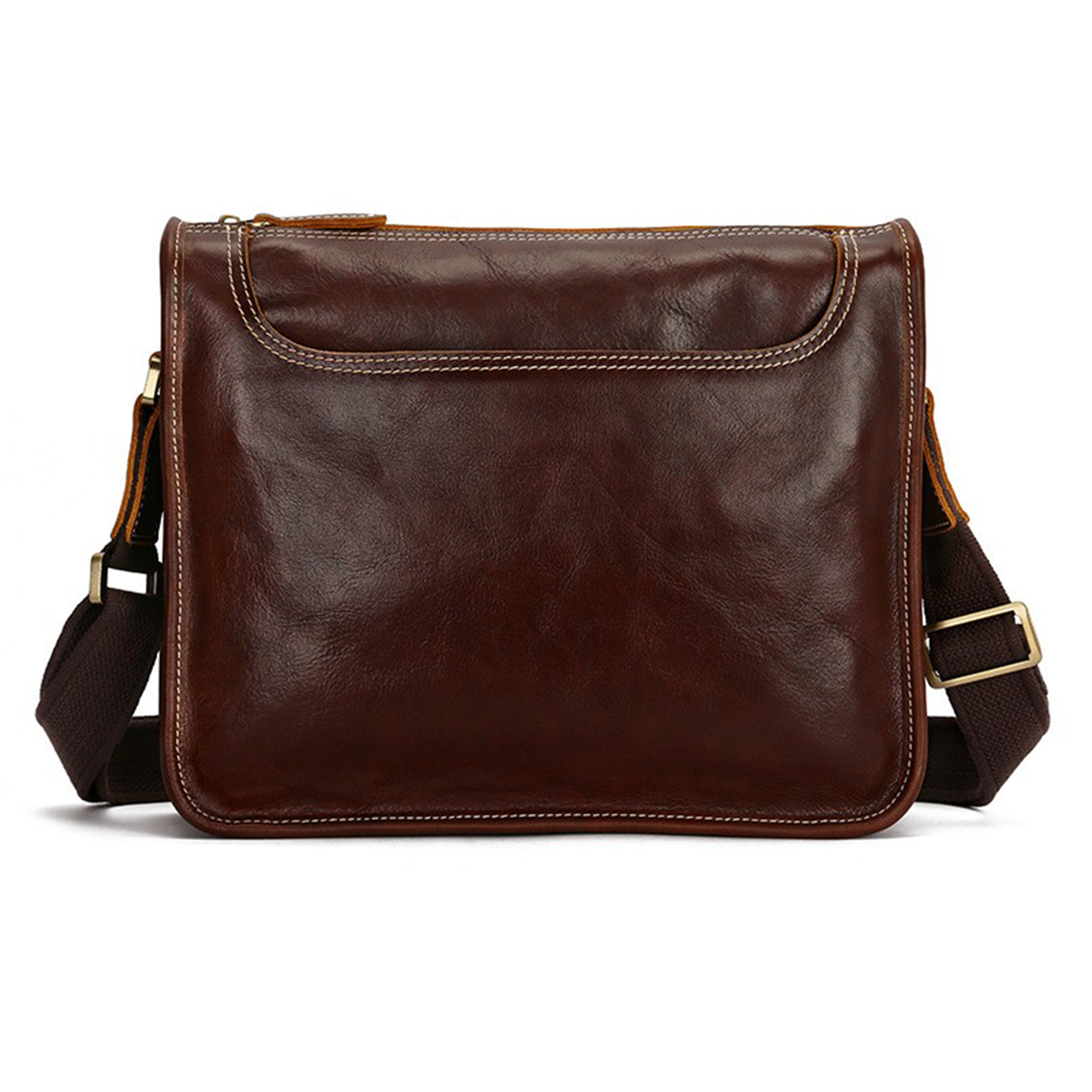 12 Inches Men'S Leather Messenger Bag 2