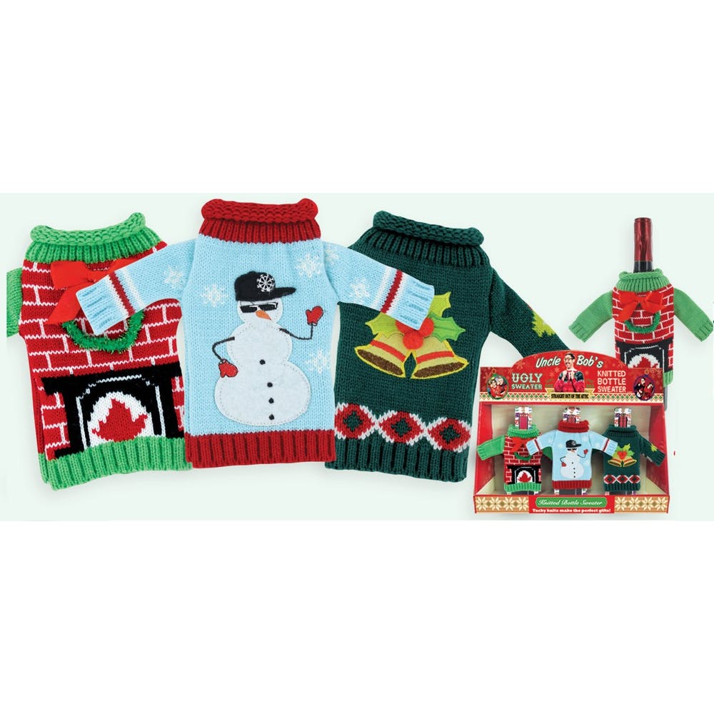 Christmas Wine Bottle Holders - 4 Styles Counter Display 2