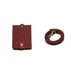 PU Lanyard 5 Pockets Folded PU Leather Card Holder 21