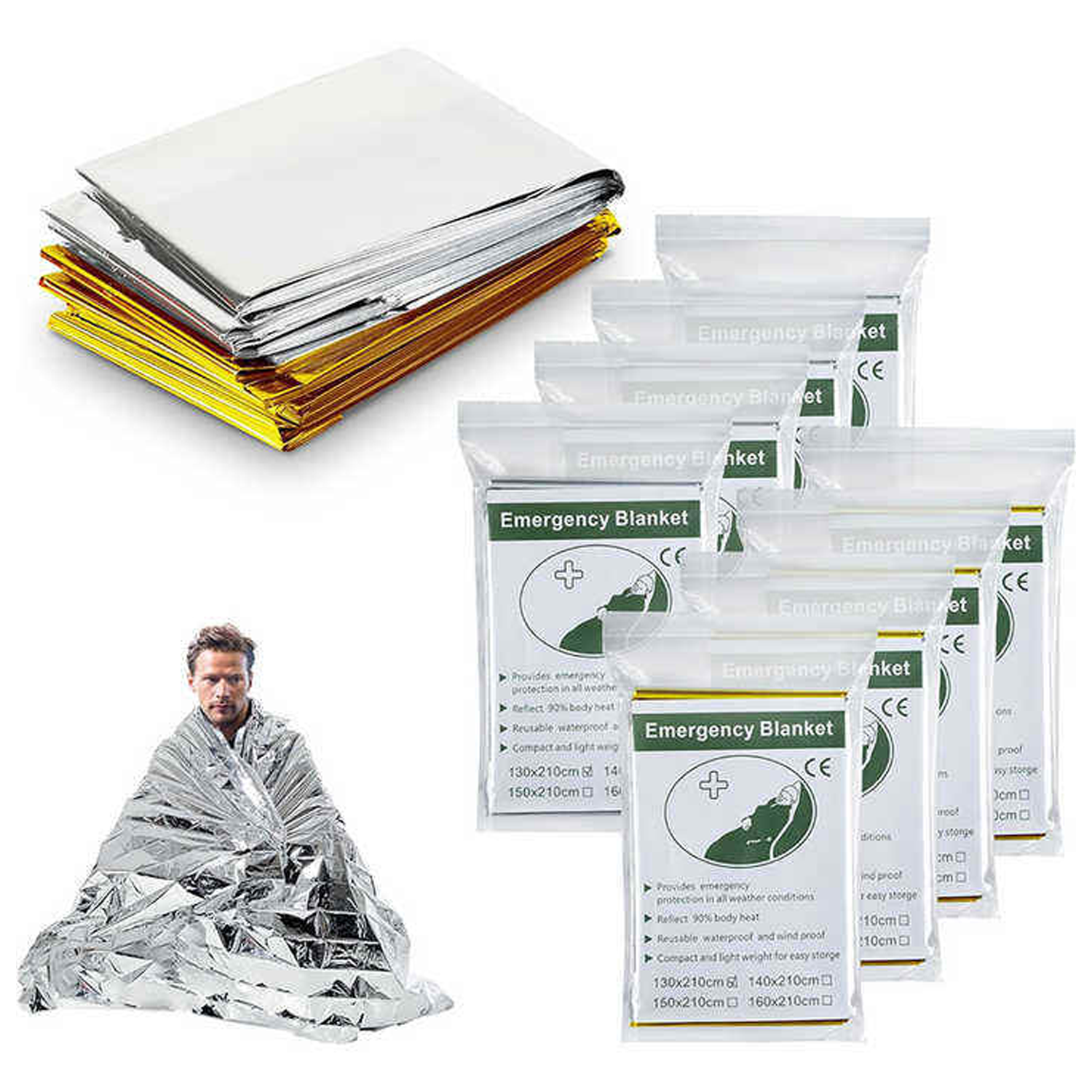 Reflective Aluminum Foil Emergency Survival Blanket 4