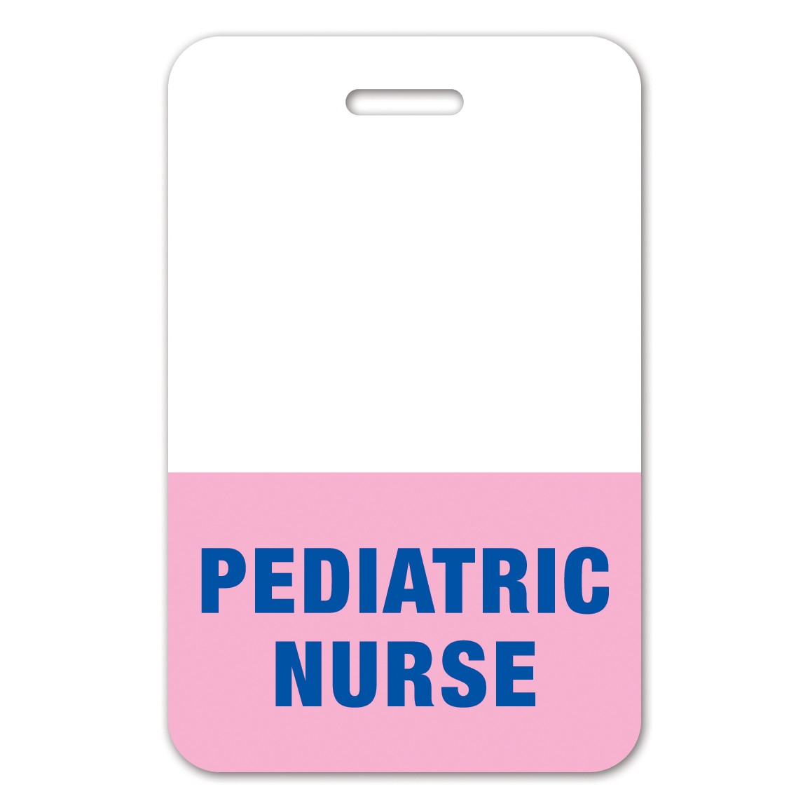 USA Made Laminated Plastic Tall Rectangle Badge Talker with Tag Slot (2.25"x3.5")