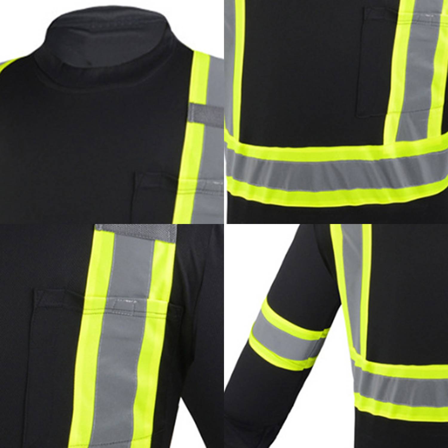 Hi-Vis Reflective Long Sleeve Safety Work Shirt 4