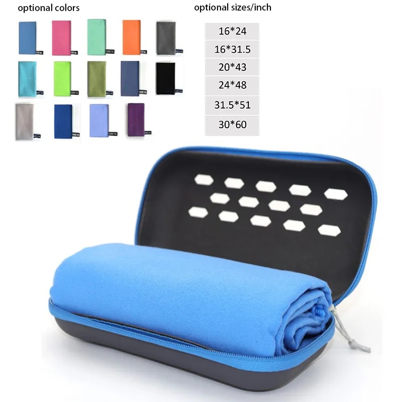 Multi Size Microfiber Travel Towel With Eva Ca 3