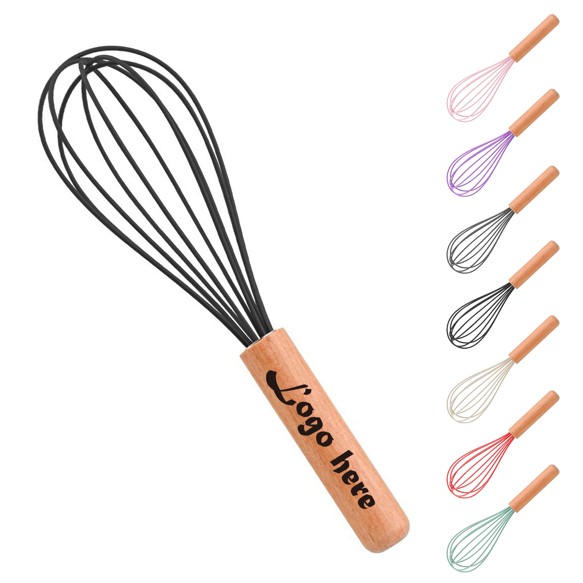 Silicone Whisk with Wooden Handle 2