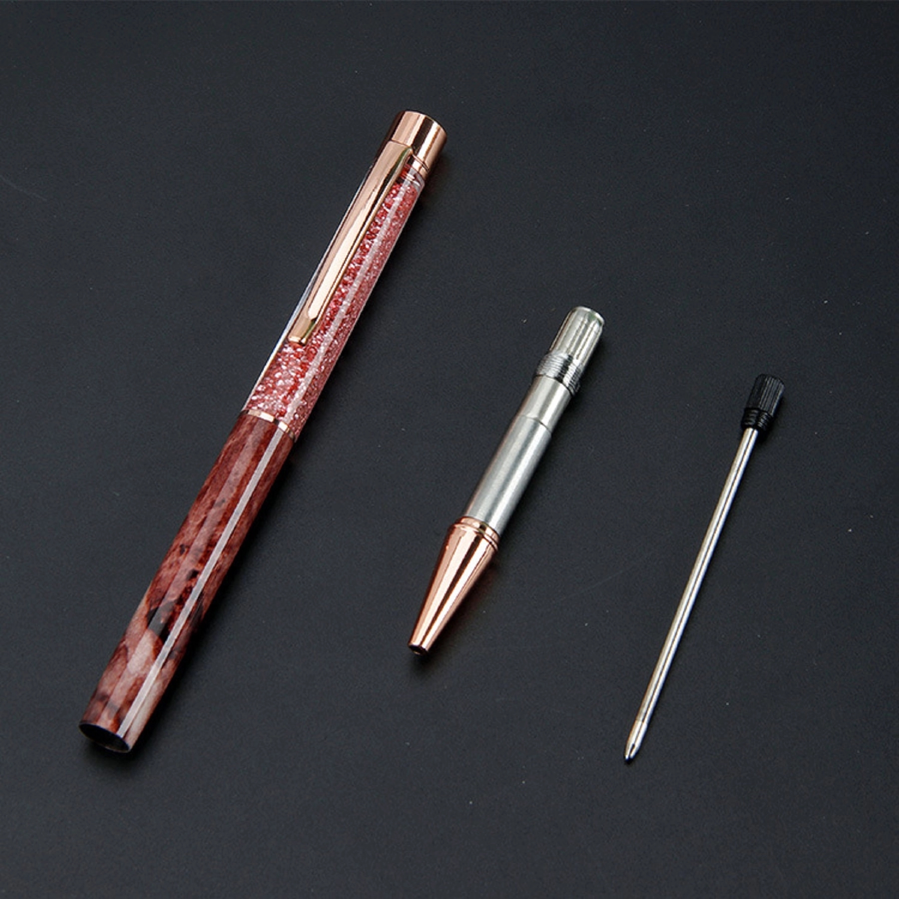 Oil Floating Glitter Metal Ballpoint Pen 5