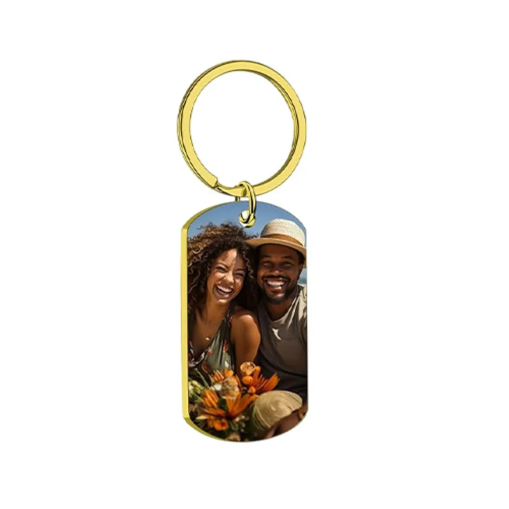 Photo Keychain With Text Unique Engraved 9