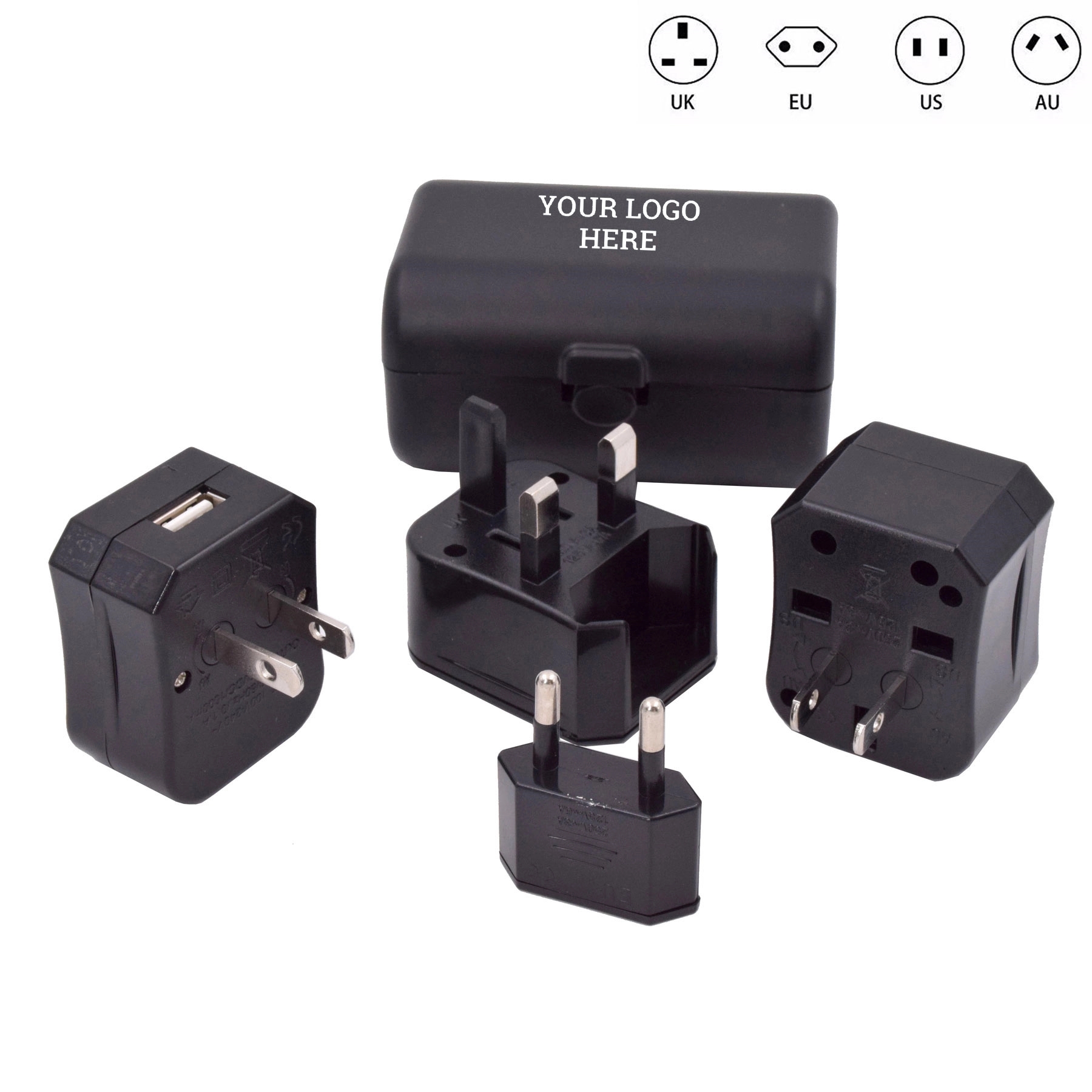 Universal Wall Travel Adapter with Custom Logo 2