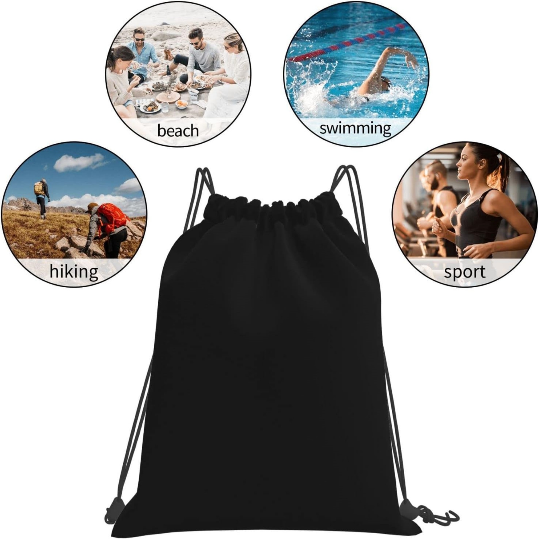 Canvas Drawstring Bag String Backpack 1
