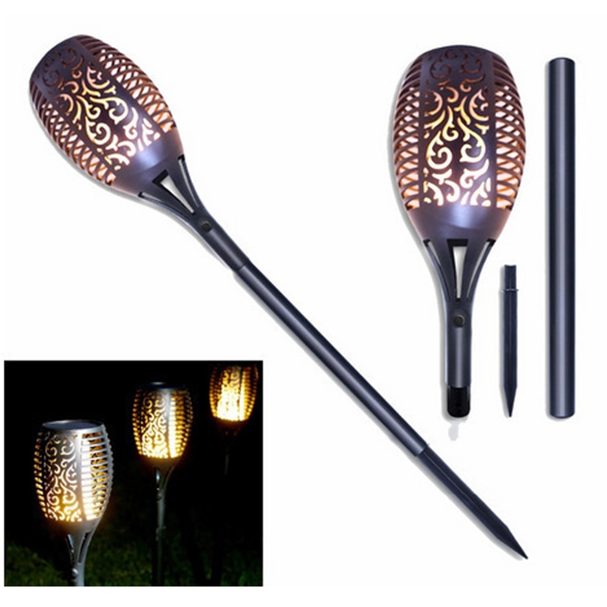 LED Waterproof Solar Torch Light 4