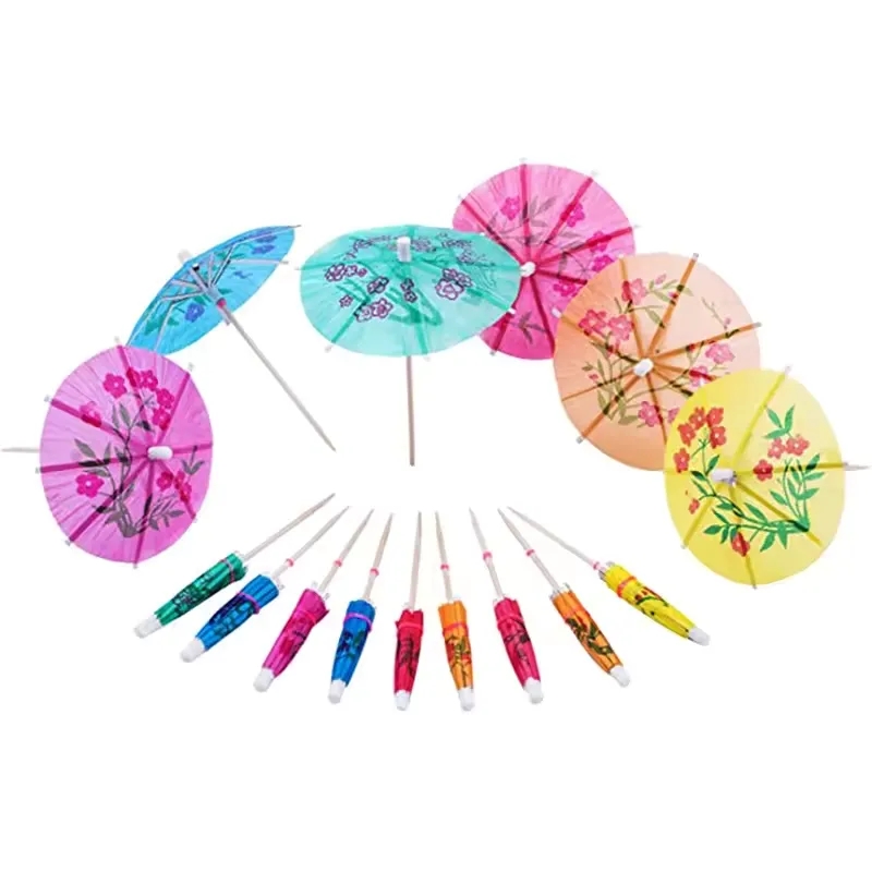Decorative Cocktail Umbrella Toothpicks 1