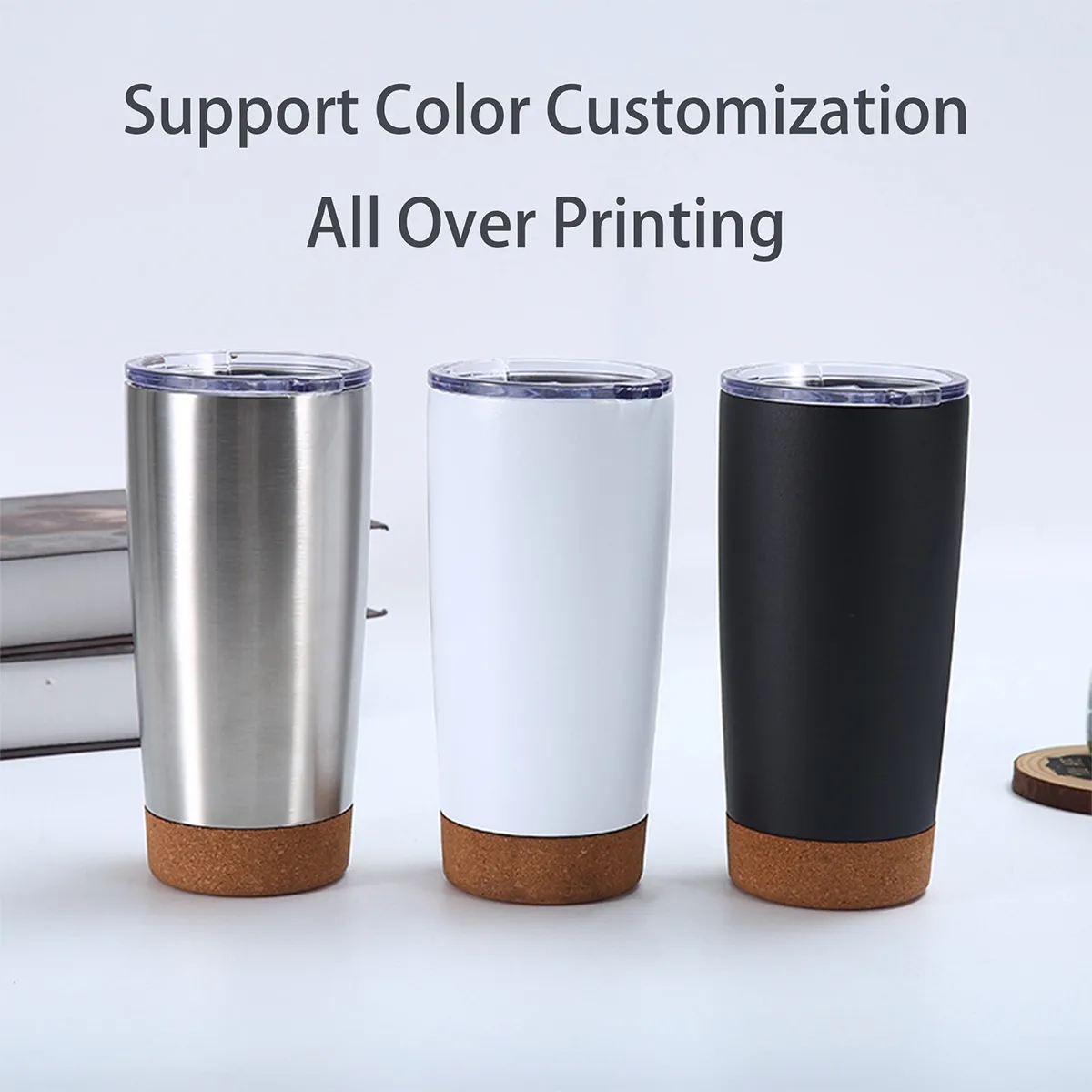 20 Oz Vacuum Insulated Travel Tumblers With Cork Bottom 5