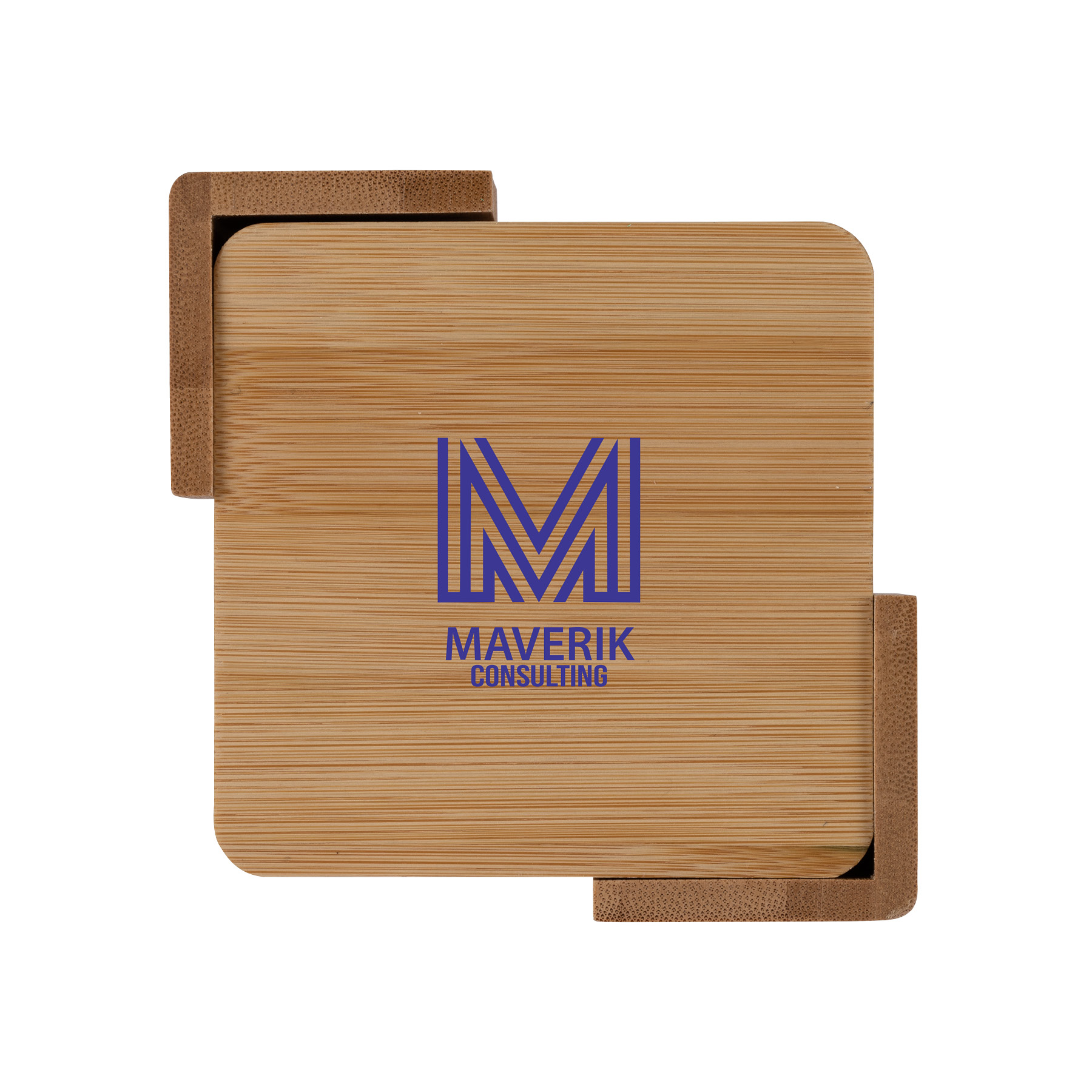 Brandon IV 4-Piece Bamboo Coaster Set 7