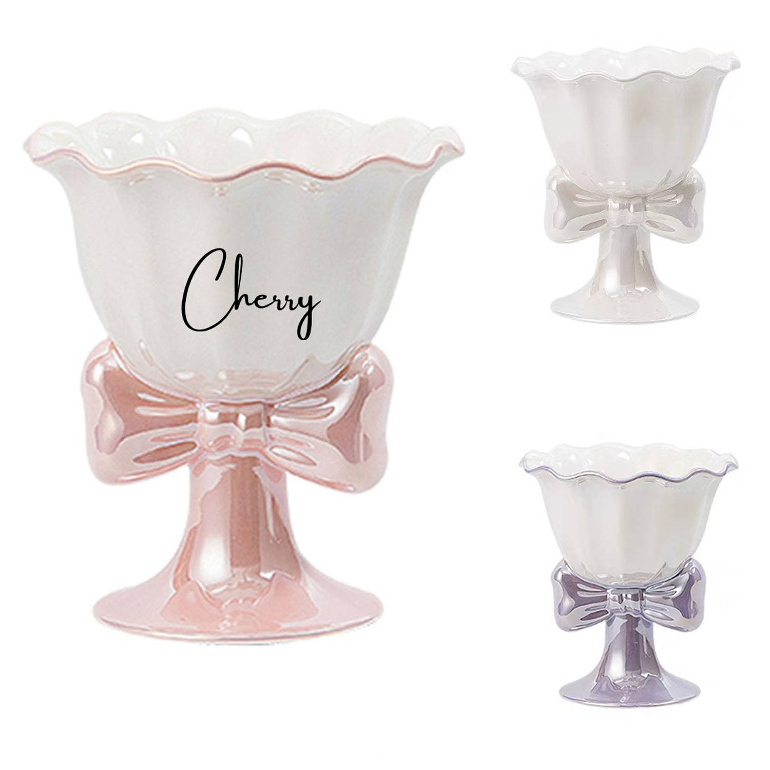 Ceramic Pearl Glazed Ice Cream Cup 9
