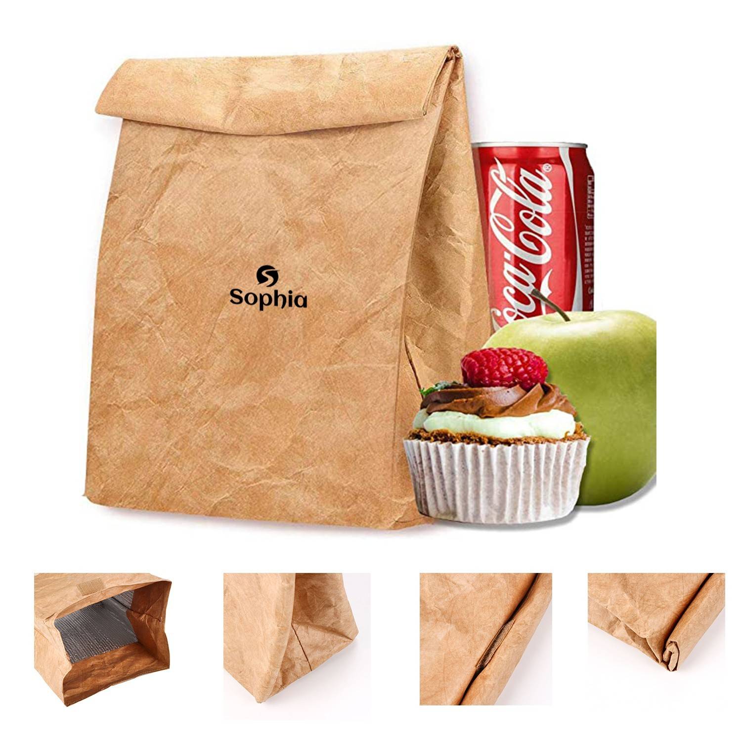Reusable Brown Paper Snack bags 2