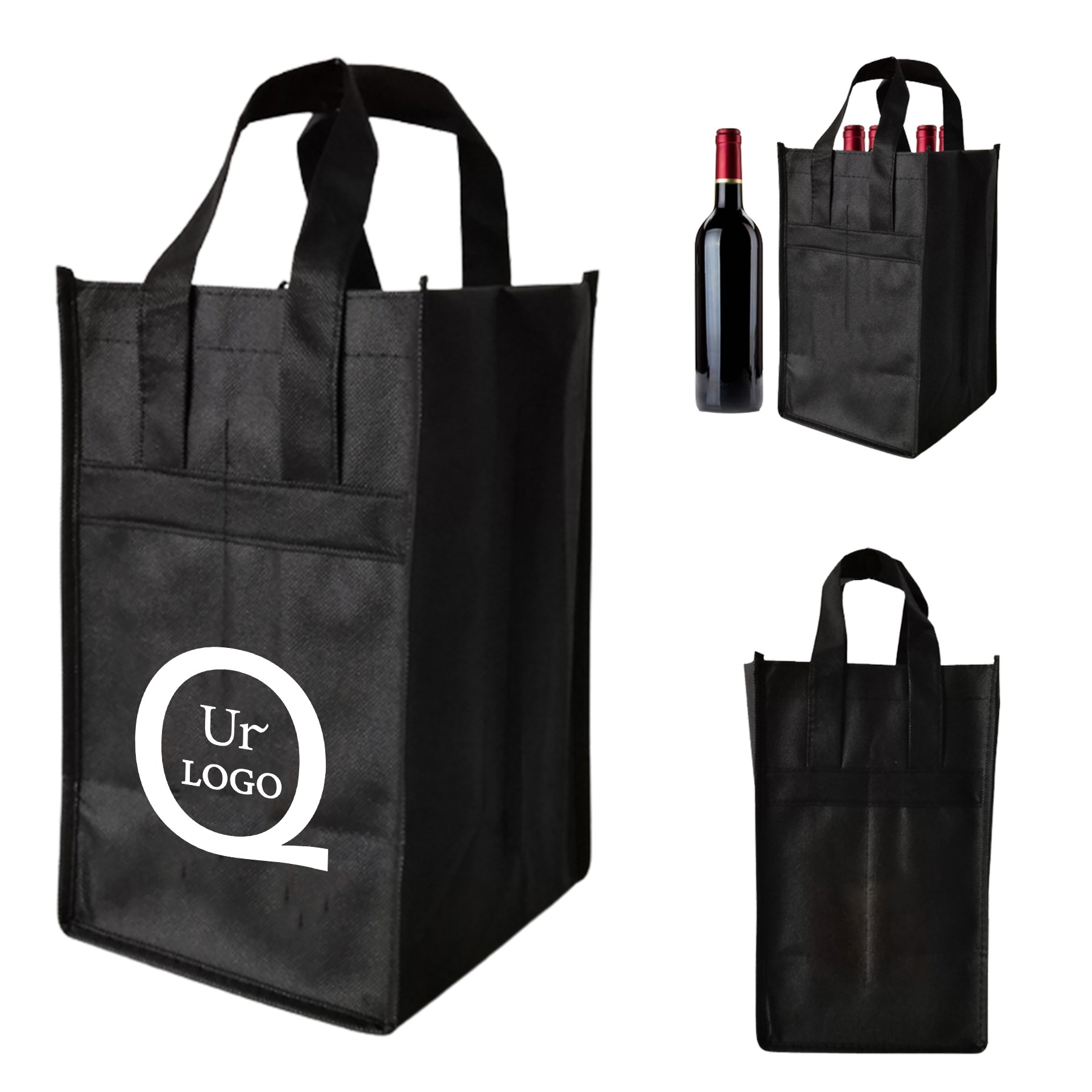 Non-Woven Wine Bottle Tote Bag