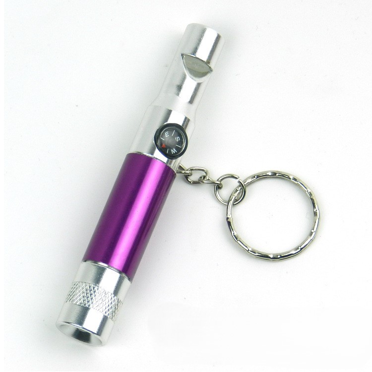 3-in-1 Mini Keychain Flashlight with Compass 2