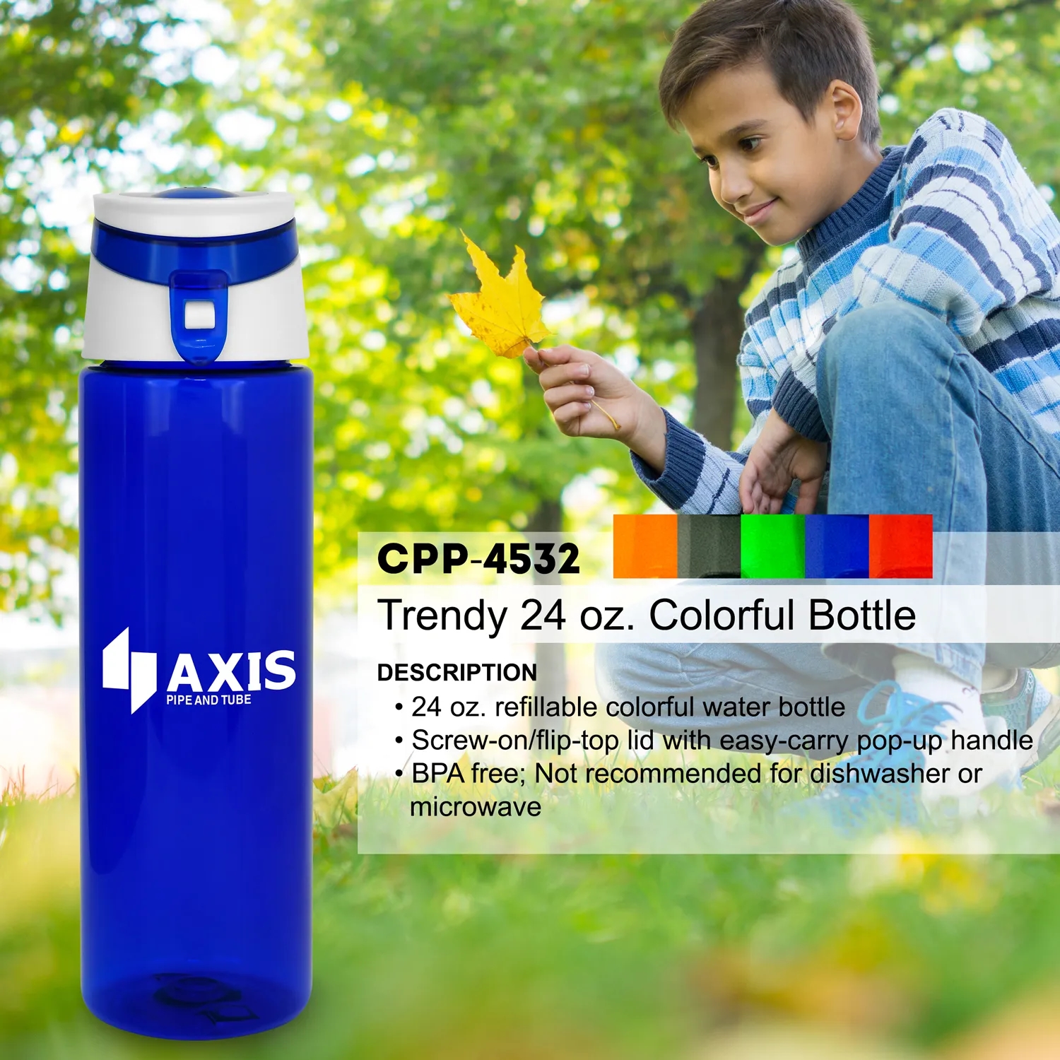 TRENDY 24 OZ. COLORFUL BOTTLE 5