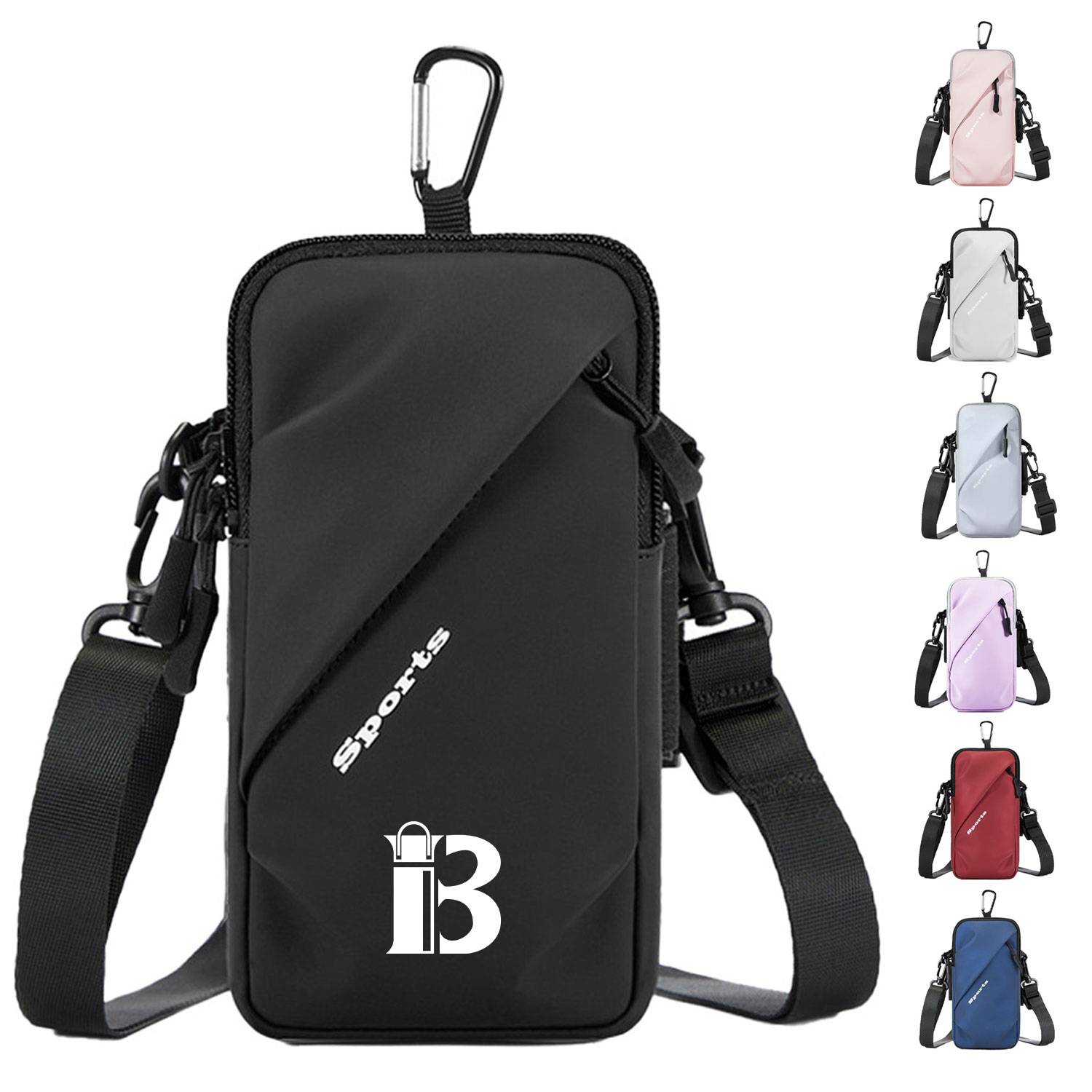 Phone Running Arm Pouch Crossbody Bag w/ Carabiner 3