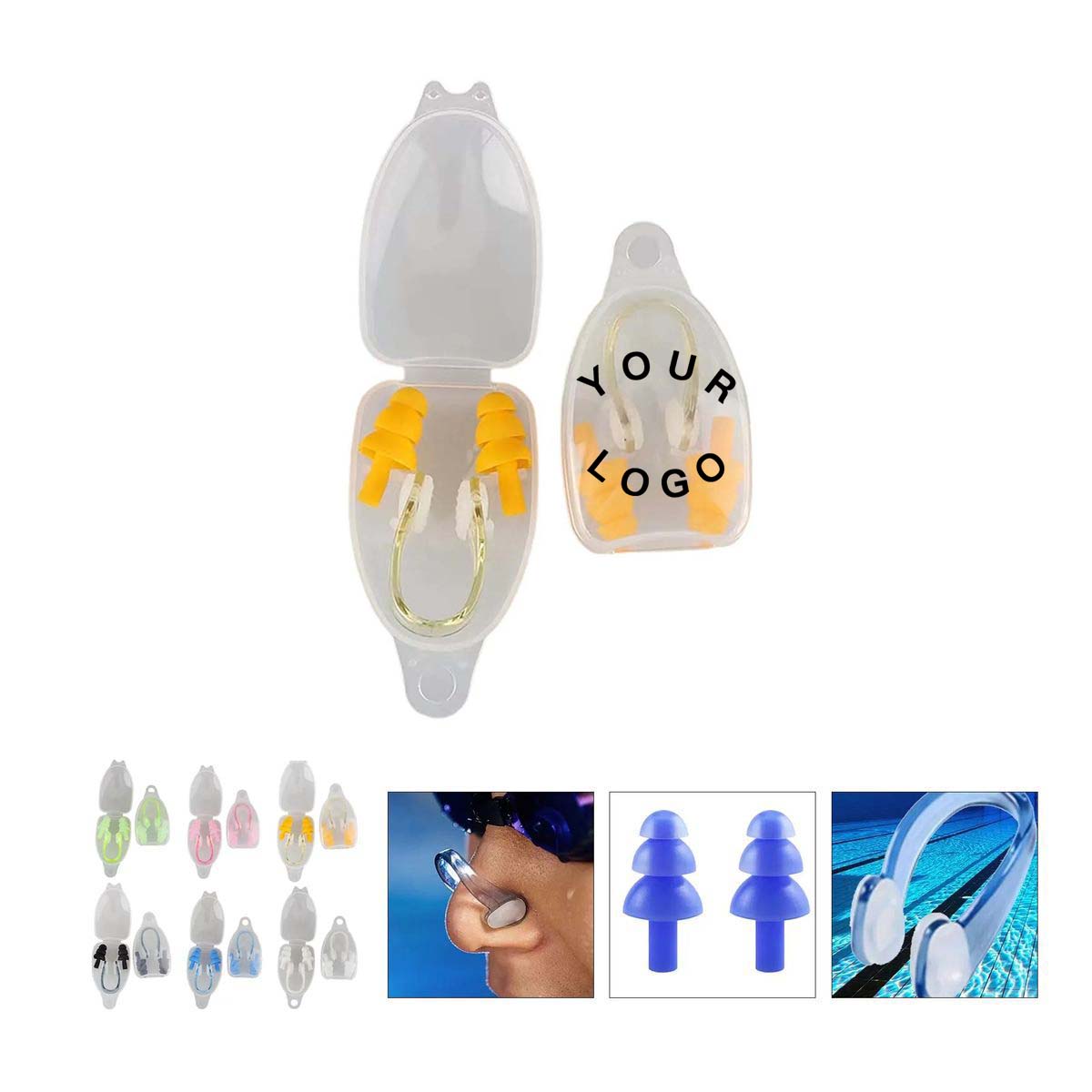 Waterproof Silicone Nose Clip and Ear Plugs 1