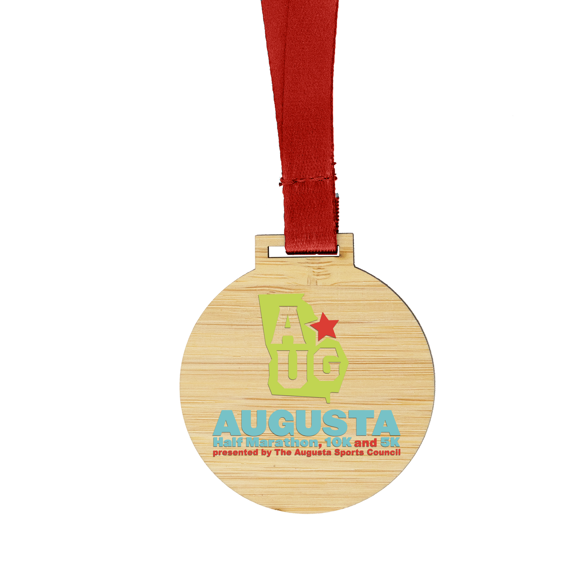 Custom Bamboo Medals Full Color (2") 3
