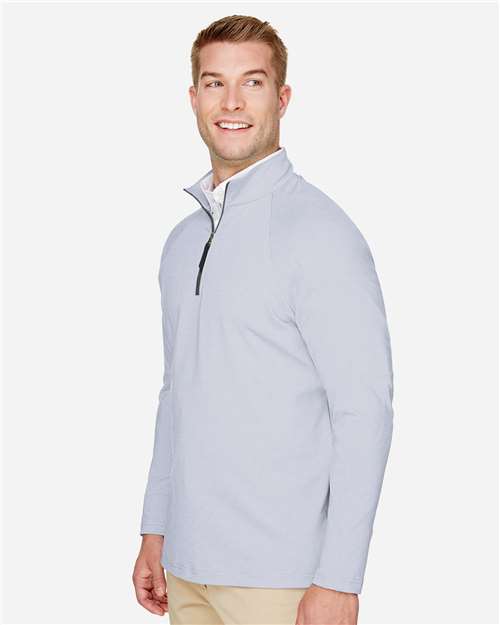 Men's CrownLux Performance® Clubhouse Micro-Stripe Quarter-Zip Pullover - DG480 17