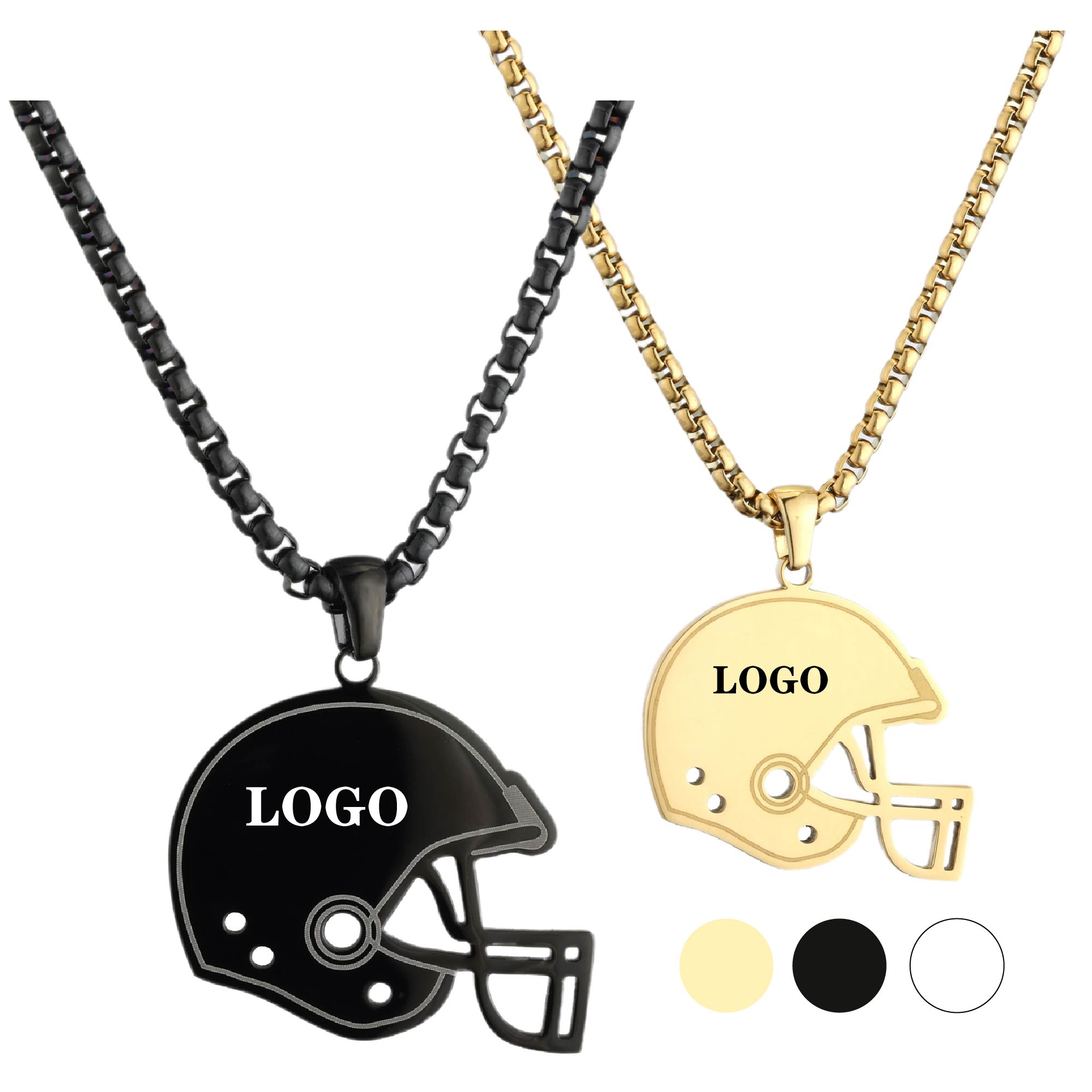 Steel Helmet Necklace 2