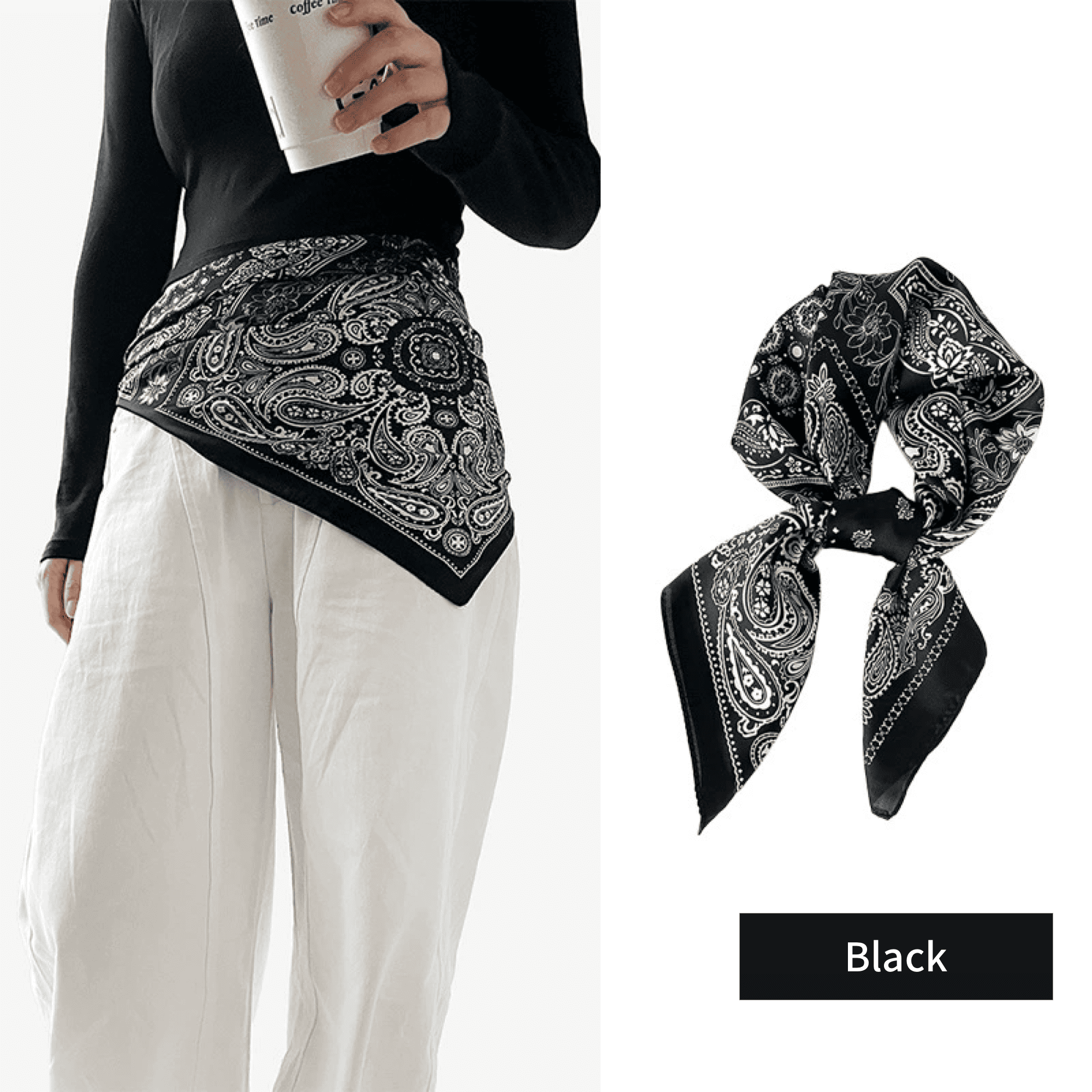 Elegant Paisley Print Bandana 7