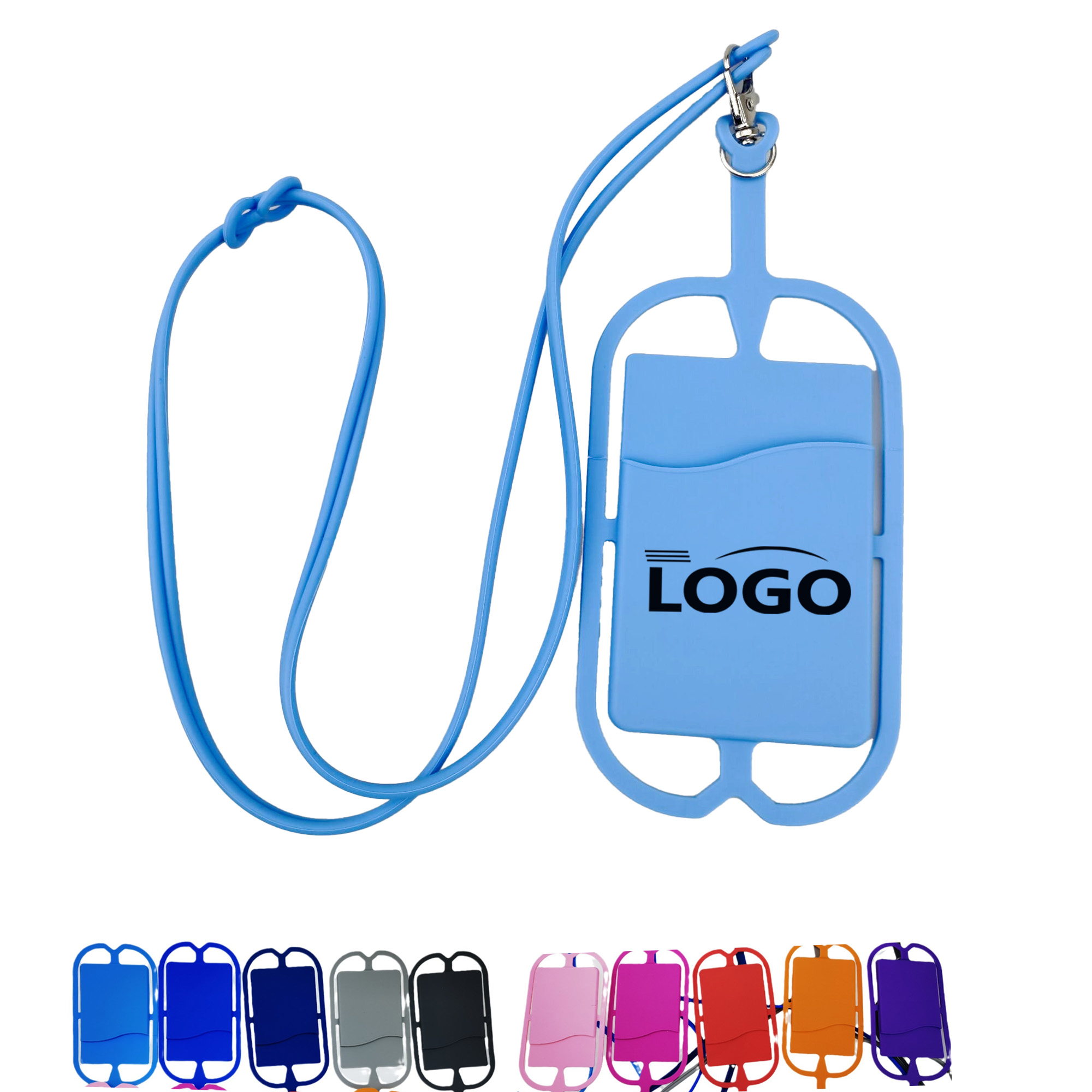 Silicone Card Holder Sleeves with Lanyard 2