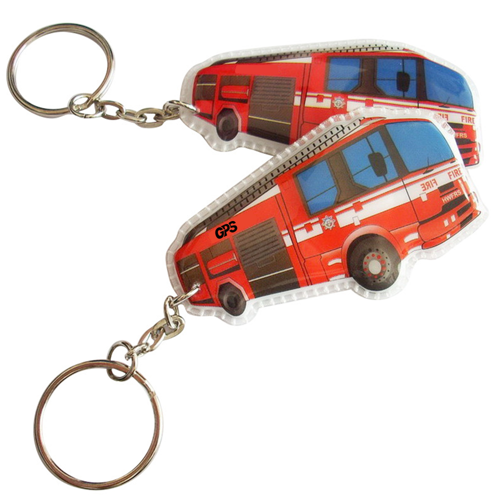 3.3" Customizable Car Shaped PVC Flashlight Keychain 4