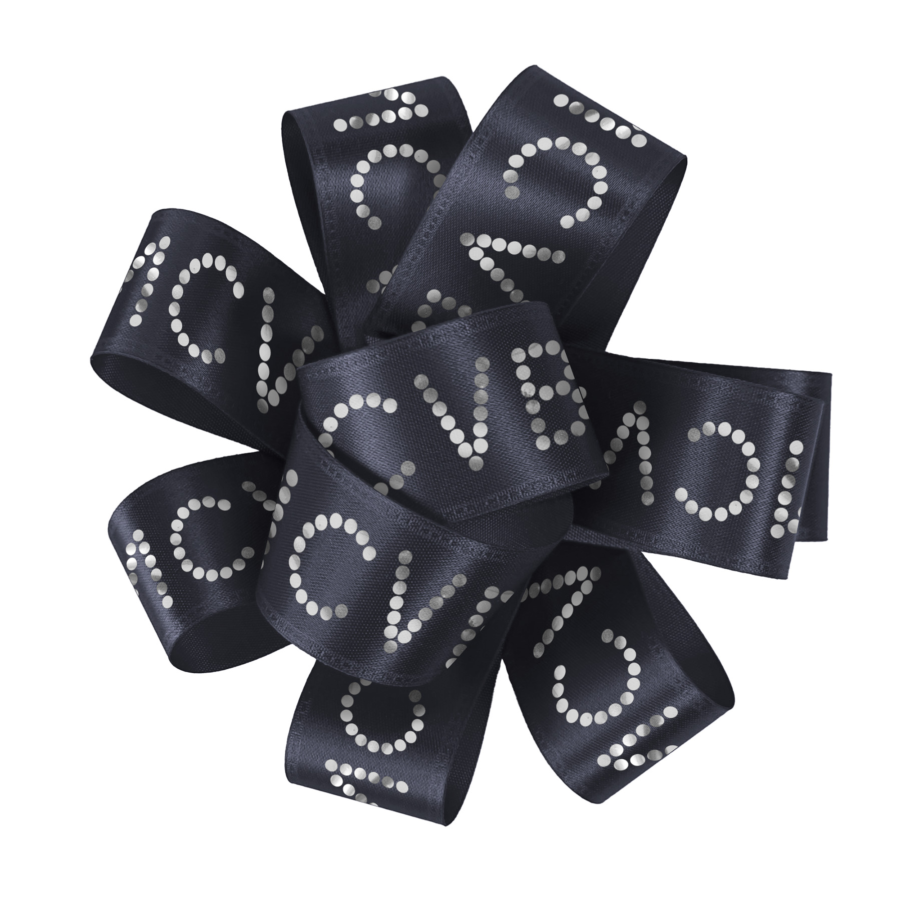 1" Badge Satin Bow - Sparkle 7